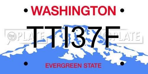 TTI37F Washington License Plate