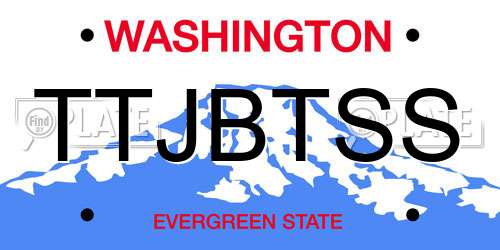 TTJBTSS Washington License Plate