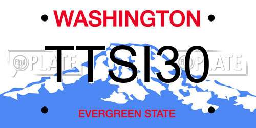TTSI30 Washington License Plate