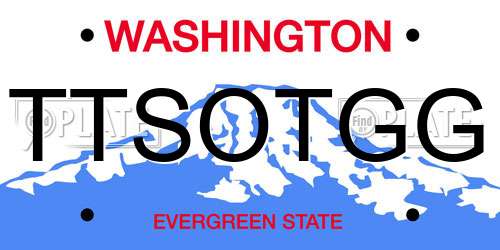 TTSOTGG Washington License Plate
