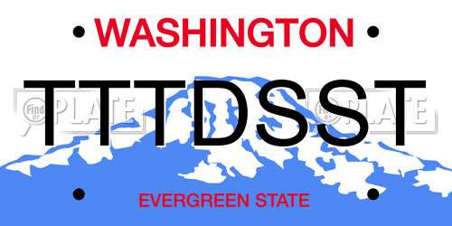 TTTDSST Washington License Plate