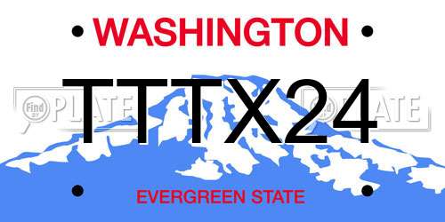 TTTX24 Washington License Plate