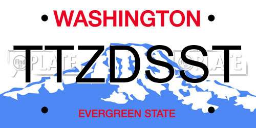 TTZDSST Washington License Plate