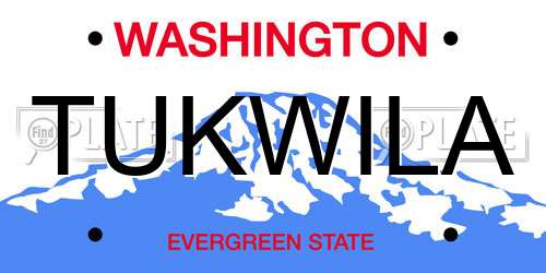 TUKWILA Washington License Plate