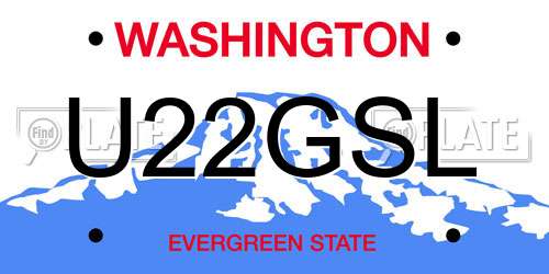 U22GSL Washington License Plate