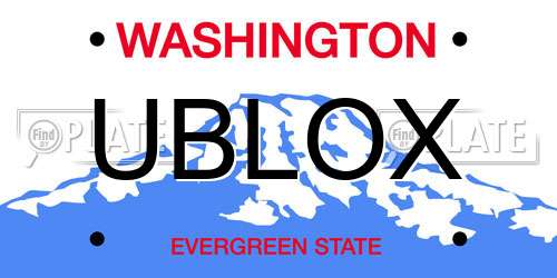UBLOX Washington License Plate