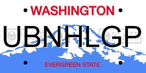 UBNHLGP Washington License Plate