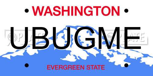 UBUGME Washington License Plate