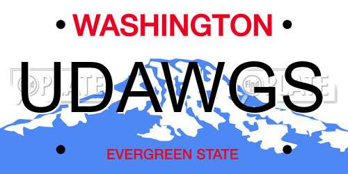 UDAWGS Washington License Plate