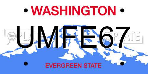 UMFE67 Washington License Plate