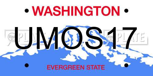 UMOS17 Washington License Plate