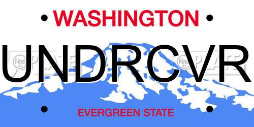 UNDRCVR Washington License Plate
