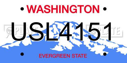 USL4151 Washington License Plate