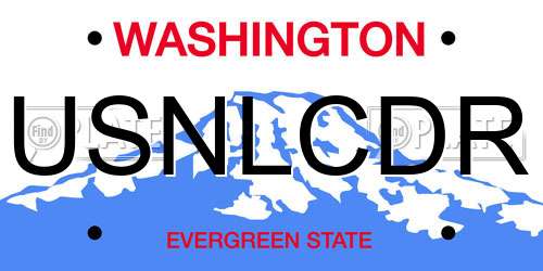 USNLCDR Washington License Plate