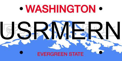 USRMERN Washington License Plate