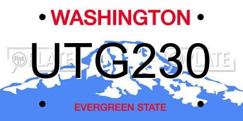 UTG230 Washington License Plate