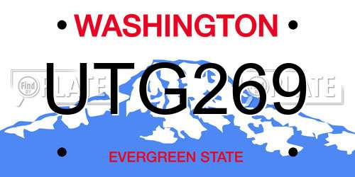 UTG269 Washington License Plate