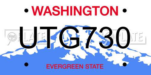 UTG730 Washington License Plate