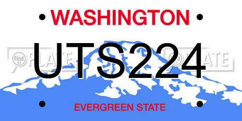 UTS224 Washington License Plate