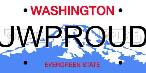 UWPROUD Washington License Plate