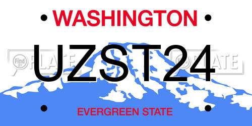 UZST24 Washington License Plate