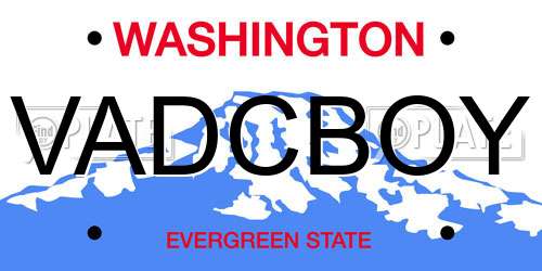 VADCBOY Washington License Plate