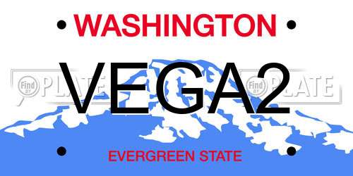 VEGA2 Washington License Plate