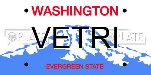 VETRI Washington License Plate