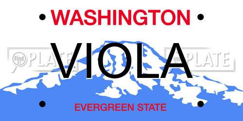 VIOLA Washington License Plate