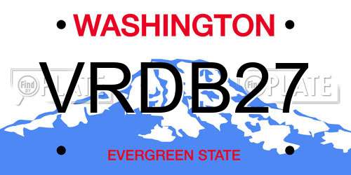VRDB27 Washington License Plate