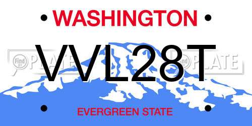 VVL28T Washington License Plate