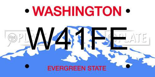 W41FE Washington License Plate