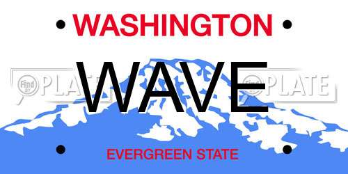 WAVE Washington License Plate
