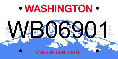 WB06901 Washington License Plate
