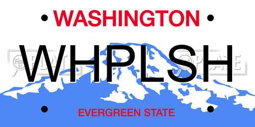 WHPLSH Washington License Plate