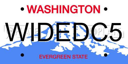 WIDEDC5 Washington License Plate