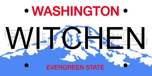 WITCHEN Washington License Plate