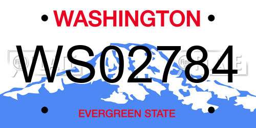 WS02784 Washington License Plate