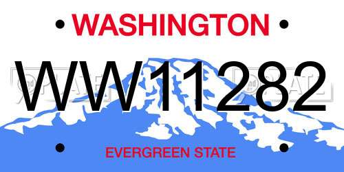 WW11282 Washington License Plate