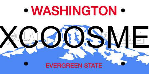 XCOOSME Washington License Plate
