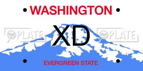 XD Washington License Plate