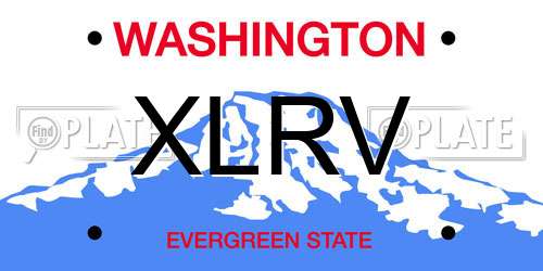 XLRV Washington License Plate