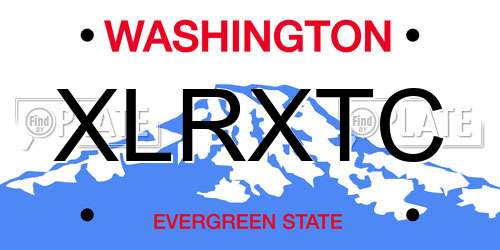 XLRXTC Washington License Plate