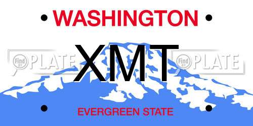 XMT Washington License Plate