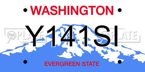 Y141SI Washington License Plate