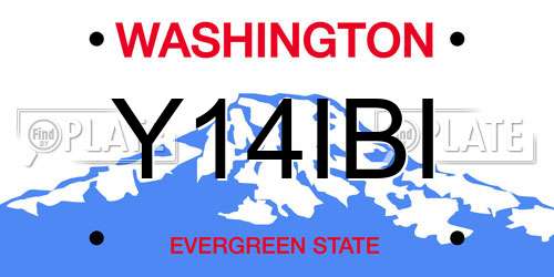 Y14IBI Washington License Plate