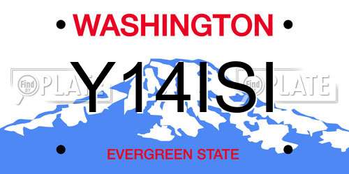 Y14ISI Washington License Plate