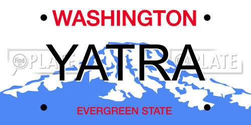 YATRA Washington License Plate