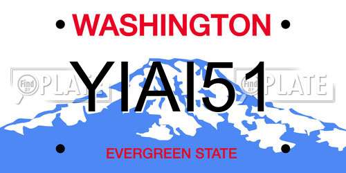 YIAI51 Washington License Plate