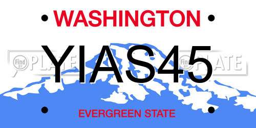 YIAS45 Washington License Plate